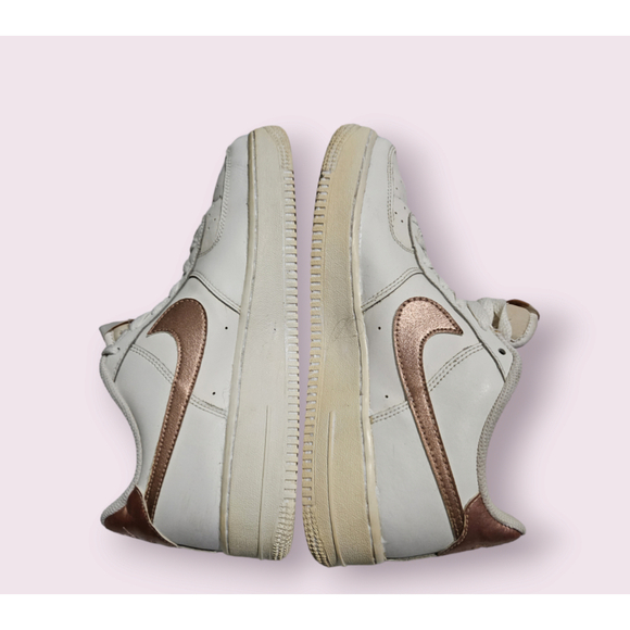 Nike Air Force 1 Low Summit White Metallic Red Bronze 314219-129 SZ 7Y - Picture 3 of 12